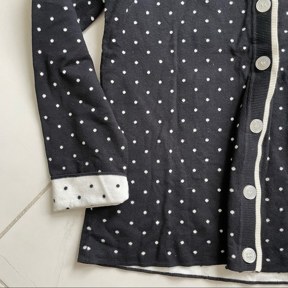 Liz Claiborne Black/White Polka Dot Cardigan - Picture 4 of 8